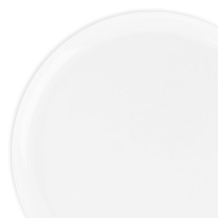 Smarty Had A Party 10 White Flat Round Disposable Plastic Dinner Plates 120 Plates, 120PK 830-WH-CASE